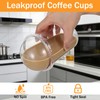 Foxtell 100 Pack Clear Plastic Cups with Dome Lids and