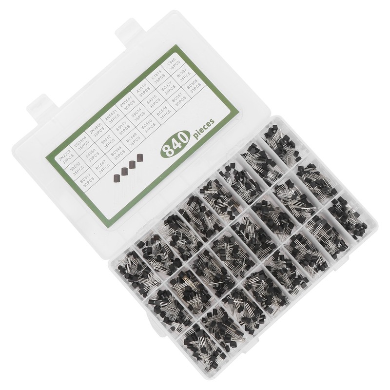 840Pcs Power Transistor Kit Triode Assortment Set Industrial Control Components