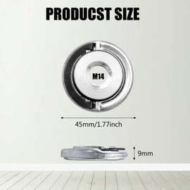 LIAMGUS 2 Pcs M14 Quick Release Self Locking Flange Nut, M14 Quick Change Heavy Duty Stainless Steel Angle Grinder Locking Retaining Flange Nut, for Angle Grinder Fitting Part