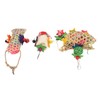 3pcs Parrot Shredding Chew Toy Bamboo Net Rattan Loofah Bird