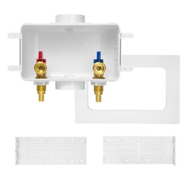 Washing Machine Outlet Box, Niikappu 1/2 Inch Pex Crimp Inlet x 3/4 Inch MHT Outlet Connection, Washer Box with Center Drain
