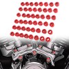 Unbranded 48x Red CNC Engine Bolt Cover Caps Kit For