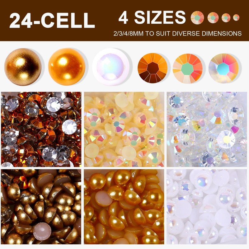 Colorful Nail Pearl Rhinestones Gems Bedazzling Kit DIY Crafts Accessories