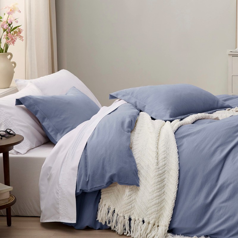 Bedsure Bedsure Slate Blue Duvet Cover King Size - 3