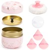 5PCS Powder Puff and Container, Portable Powder Puff Container for