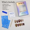 TENPAL Handmade Soft Gel Press On Nails With Tools,Amber Cat