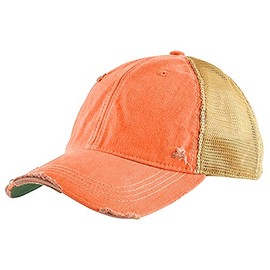 Gritty Bull - Gorra de bola envejecida clásico, Naranja Lavado, One Size