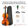 PHOENIX Violin 4/4 Full Size Fiddle Set, Acoustic Violins Bundle