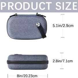 PACIOCEAN Portable Waterproof Double-Layer Integrated Storage Bag, Electronic Accessory Storage Cable Bag, Suitable for Hard Drives, Power Cables, Chargers, Headphones (Gray)