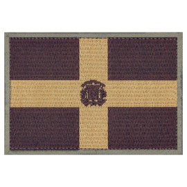 EmbTao Dominican Republic Flag Embroidered Emblem Caribbean Badge Biker Applique Fastener Hook and Loop National Patch