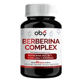 Berberina Hcl 97% 1000mg Potenciada Con Piperina Y Curcuma