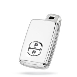 Prius Key Case, 30 Series, Compatible with Toyota, Aqua Key Cover, Prius α 86, Vitz Corolla, Smart Key Case, Key Holder, TPU, Lightweight, Scratch Resistant, 2 Buttons, Stylish, white (off-white)