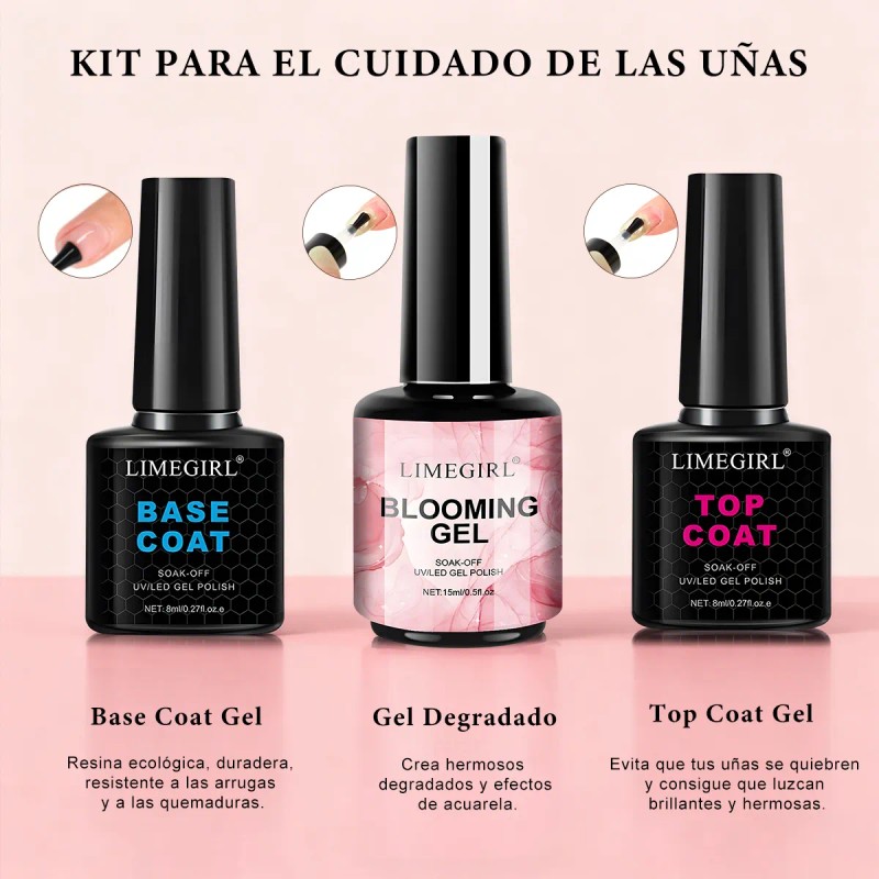 Esmalte Uv Gel Bsoon Verde Set 11 Pzs 8 Ml