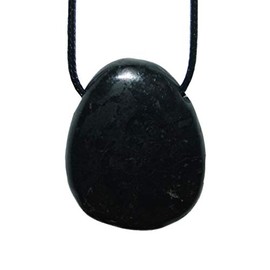 Shungit Pendant Teardrop XL Approx. 30 x 40 mm with bore approx. 2.5 mm