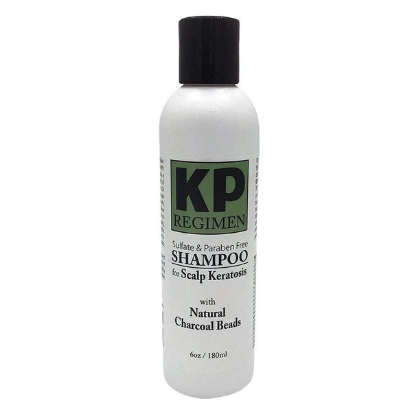 KP Regimen Keratosis Pilaris Shampoo With Charcoal Beads and Tea Tree Oil For Soothing and Healing Itchy, Keratosis Prone Scalp - 6.0 OZ