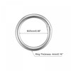 sourcing map Round Ring Welded O-Rings 316 Stainless Steel 25