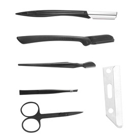 FOMIYES 2sets Eyebrow Trimming Tools Scissors Tweezers and Comb Kit for Precise Eyebrow Shaping Compact Travel-friendly Grooming Women