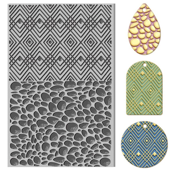 CHGCRAFT Cobblestone Clay Texture Mat Stone Wall and Plaid Pattern