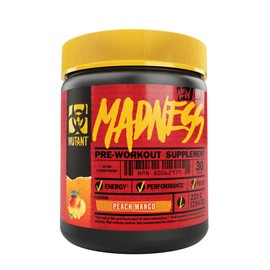 MUTANT Madness | Original Mutant Pre-Workout Powder| High-Intensity Workouts)| 30 Serving | 225 g (.83 lb) | Peach Mango
