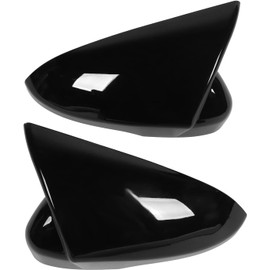 GOTOTOP Embellecedor de la Cubierta del Espejo Retrovisor, ABS de Alta Calidad, Reemplazo del Protector del Espejo de la Puerta Lateral para 13-20 (BLACK)