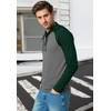 KUYIGO Mens Long Sleeve Hoodies Casual Athletic Workout Color Block