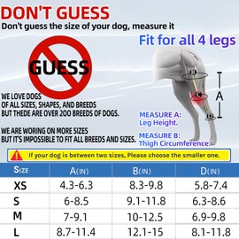 Dlevakve Medium Dog Knee Brace for Torn Acl Hind Leg for Support with Cruciate Ligament Injury, Better Recovery with Dog Leg Braces for Back Leg