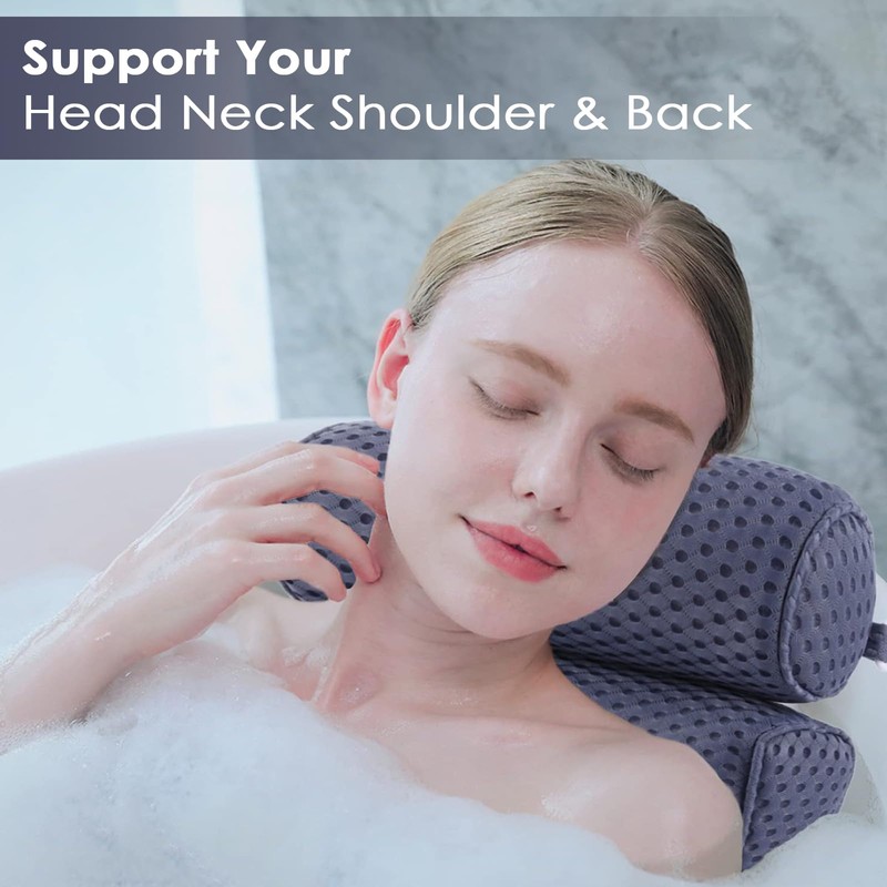 AEROiVi Luxury Bath Pillows for Tub，Bath Pillow Bathtub Pillows for