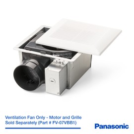 Panasonic FV-07VBA1A EcoVent Ventilation Fan Housing - Spot Ventilation Fan - 70 or 90 CFM - 4 Pack