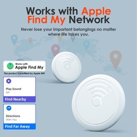 Air Tags-4 Pack Tracker Tag Work with Apple Find My (iOS Only),Smart Bluetooth Tracker Tag Item Finders for Key,Luggage,Backpack etc.(White, 4 Pack) (White)