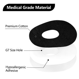 G7 Stelo Adhesive Patches,20 Pack Waterproof Flexible & Breathable Overpatches with Hole,Hypoallergenic & Latex-Free,Skin-Friendly Stickers for 10-15 Days,Black Color