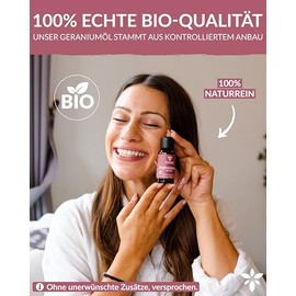 Heldengrn Heldengrn? BIO Rosengeranien?l [100% NATURREIN] - Echter Rosenduft - Blumig & elegant - Geranien?l Bio - ?therisches ?l Bio - Rosen?l Geranium - 3 x 30 ml