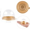 TOFLEN 100Pcs Mini Cake Containers with Clear Dome Lids for
