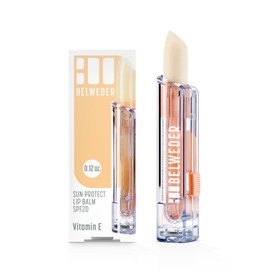 BELWEDER - Sun Protection Lip Balm SPF20 with Vitamin E - Protective, Soothing, Regenerating - Ideal Sea and Mountain - Transparent Balm for Men and Women (1 Unit)