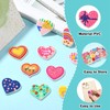 UR URLIFEHALL 50 Pcs 25 Styles PVC Plastic Cabochons Heart