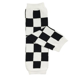 Wrapables® Colorful Baby Leg Warmers, Checkers Black and White