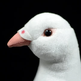 lilizzhoumax - Juguete de peluche de paloma blanca, de 8 pulgadas, súper suave, realista, de paloma blanca, juguete de peluche lindo y divertido simulación de pájaros, decoración del hogar,