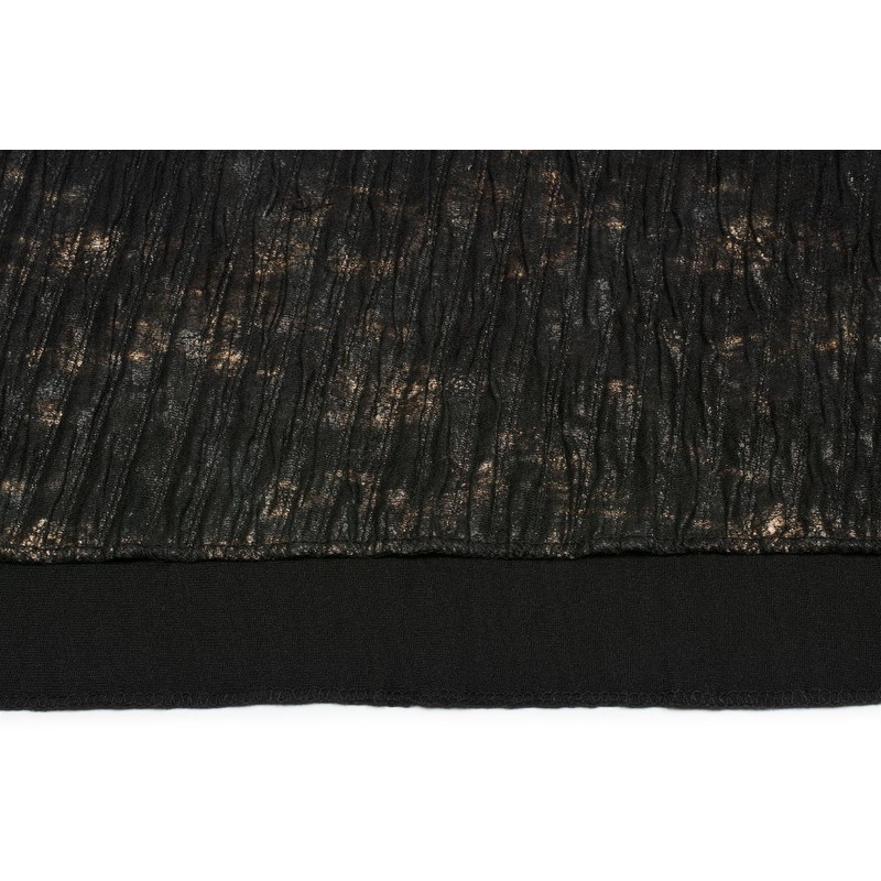 styleBREAKER loop scarf in antique metallic look with pleats, snood,