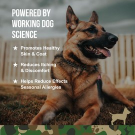 O.G.B. Operation Good Boy - SRE: Skin/Coat/Allergy Supplement for Pets - 90 Count Soft Chews - 12.7 oz - Made Natural Ingredients - Veteran Owned