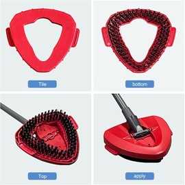 2 Pack Scrub Brush Compatible with O Cedar Spin Mop 1 Tank System, Triangle Floor Scrubber Mop Replace Head Base Fit for Ocedar EasyWring Microfiber Spin Mop, Great for Kitchen, Deck and Bathroom