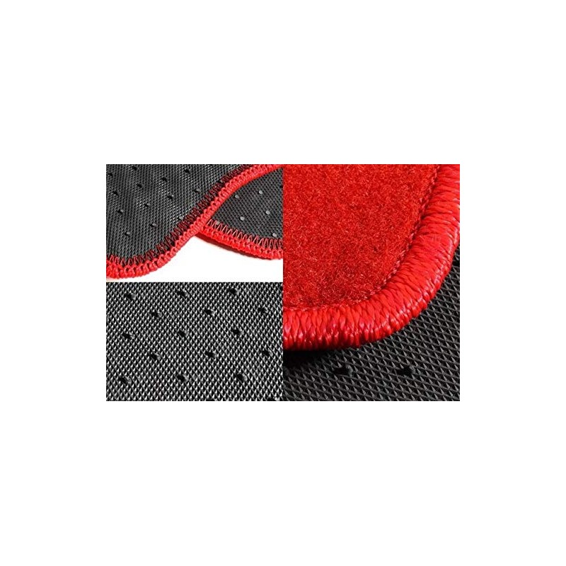 Red Floor Mats with EM1 Logo for Honda Civic EK