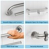 24 Inch Grab Bar w/Double Toilet Paper Roll Holder Brushed