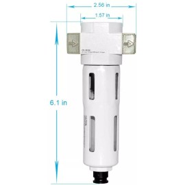 sashow  3/8" NPT Compressed Air In Line Filter Desiccant Dryer Moisture Water Separator