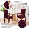 NICEEC Wine Red Spandex Arm Chair Covers for Dining Chairs
