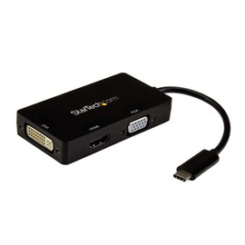 Startech ACCSTA6790 Adaptador Multiplicador USB C A Hdmi - Dvi Y V Cdpvgdvhdbp, USB C, 3 Puertos, Color Pack of/Paquete de 1