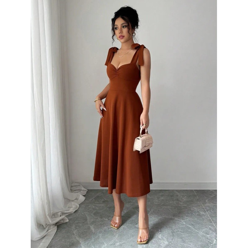 Vestido Informal De Fiesta Con Cinturón Para Mujer