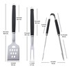Farberware 5261914 Barbecue 3-Piece Tool Set, 3 CT, Black
