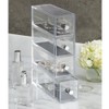InterDesign Clarity 4 Drawer Flip Tower Jewelry Box, Clear