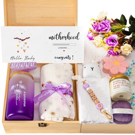 New Mom Gifts,New Mummy Care Package After Baby,Pregnancy Gifts Basket for Expecting Mom,First Time Mothers Day Gift for New Mom Birthday Spa Gifts for Women