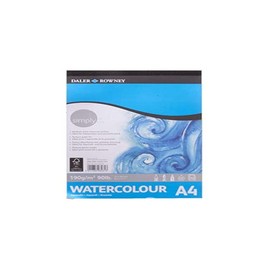 Daler-Rowney Simply Watercolour Pad A4, 190gsm 12 Sheets, Beginner Artists, Hobbyists
