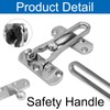 Seimneire 2 Pack Silver Hotel Door Swing Bar Lock Latch